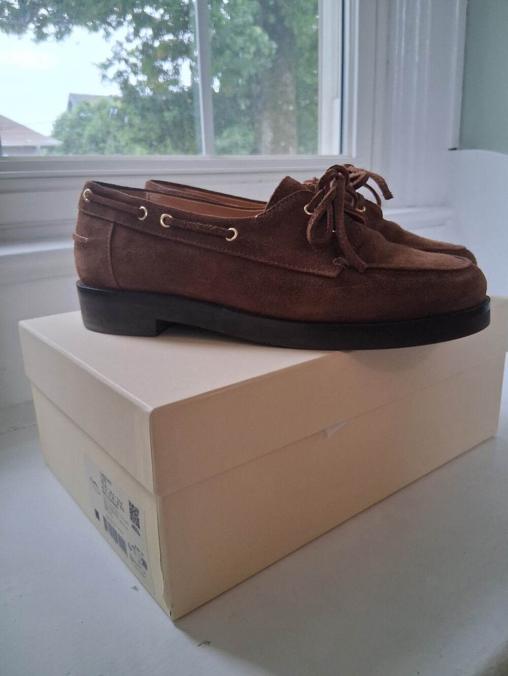 Sezane Womens Suede Caroline Loafers - Coffee Size 39/8